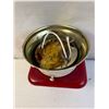 Image 3 : Antique Ruby Glass Exit Sign Light Fixture