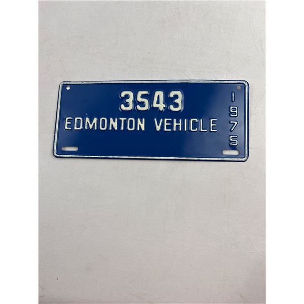 1975 License Plate - Edmonton
