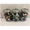 Image 1 : Lot of vintage marbles in mason jars