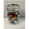Image 2 : Lot of vintage marbles in mason jars
