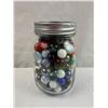 Image 4 : Lot of vintage marbles in mason jars