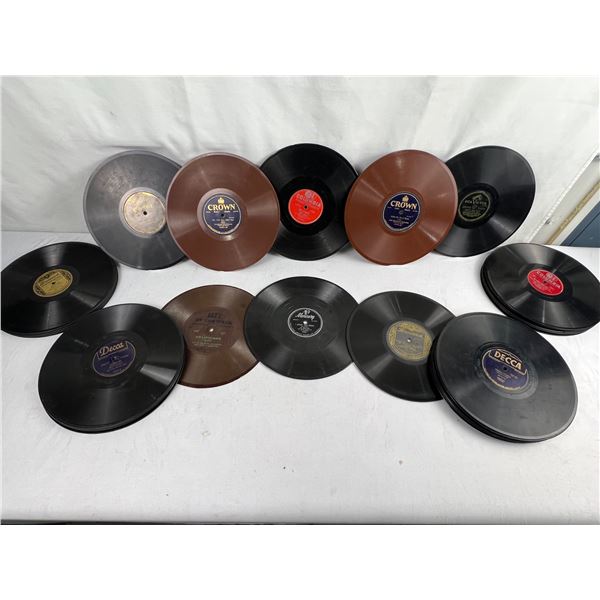 Large lot of antique gramophone records