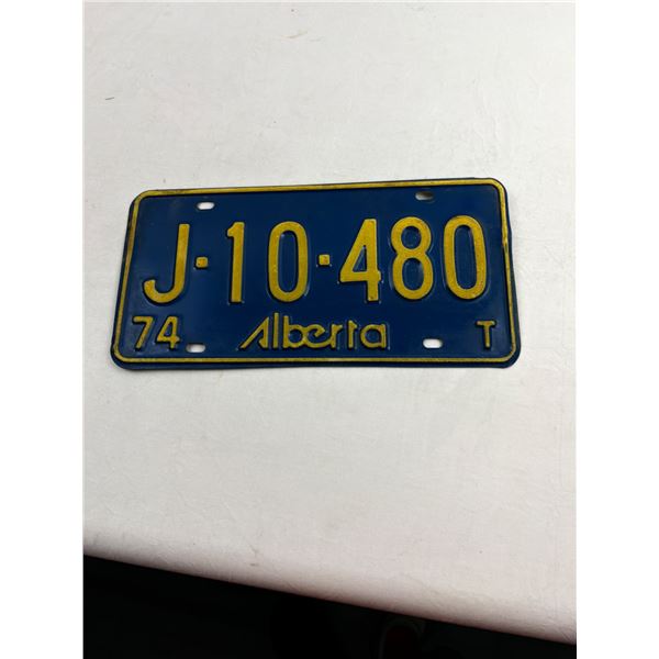 1974 Alberta License Plate