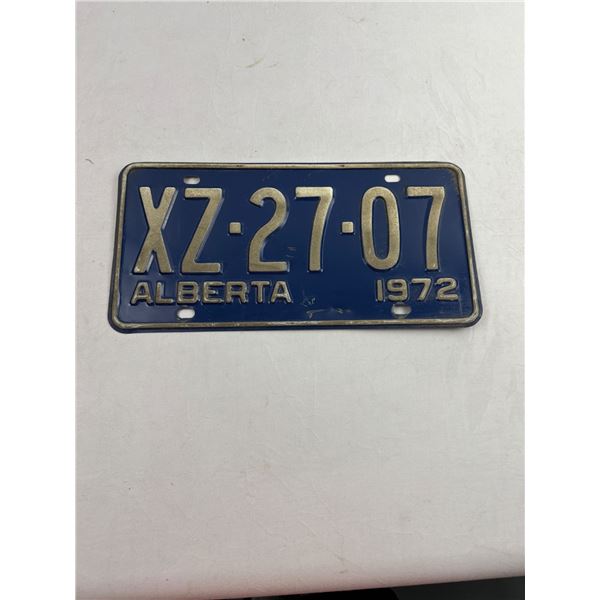 1972 Alberta License Plate