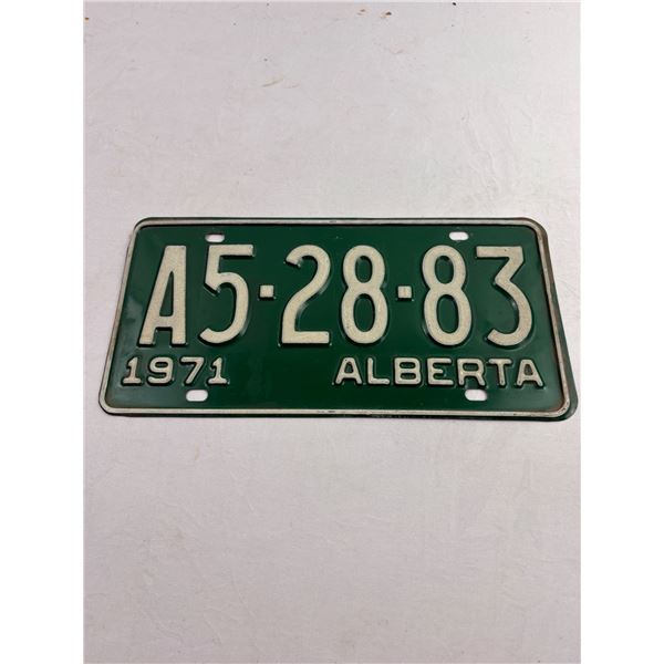 1971 Alberta License Plate