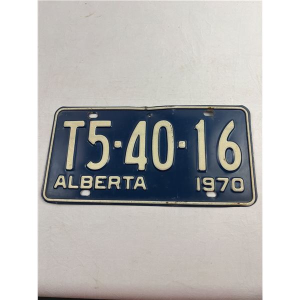 1970 Alberta License Plate
