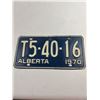 Image 1 : 1970 Alberta License Plate