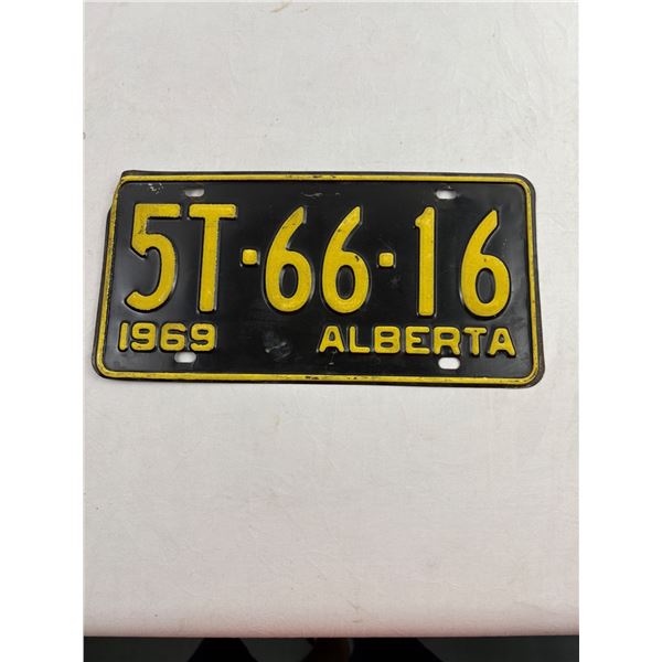 1969 Alberta License Plate