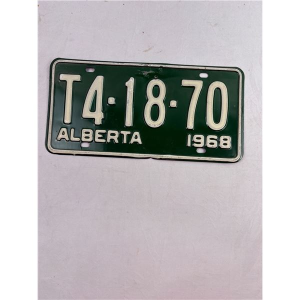 1968 Alberta License Plate