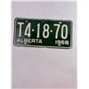 Image 1 : 1968 Alberta License Plate