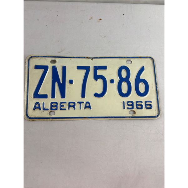 1966 Alberta License Plate