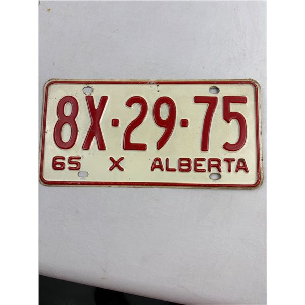 1965 "X" Alberta License Plate - Prison Plate