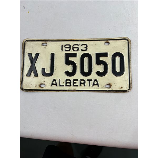 1963 Alberta License Plate