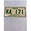 Image 1 : 1959  Alberta License Plate