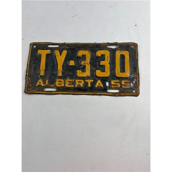 1955 Alberta License Plate