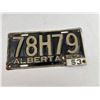 Image 1 : 1952  Alberta License Plate with Rare 1953 Tag