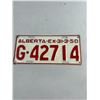 Image 1 : 1950 Alberta License Plate