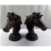 Image 1 : Vintage Cast Iron Bronze Horse Heads