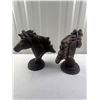 Image 2 : Vintage Cast Iron Bronze Horse Heads