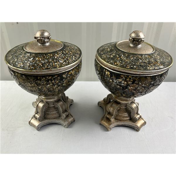 Vintage Heavy Urns with Lids