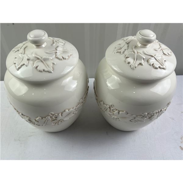 Large Ceramic Jars with Lids