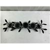 Image 2 : Tea Light Holders Faux clear glass inserts, silver base