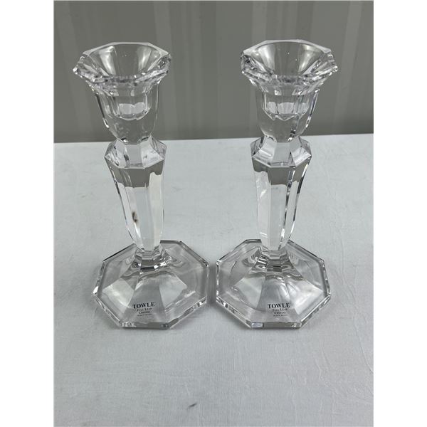 Towle Crystal Candle Holders