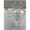 Image 2 : Large Clear Glass Vase with cone glass insert