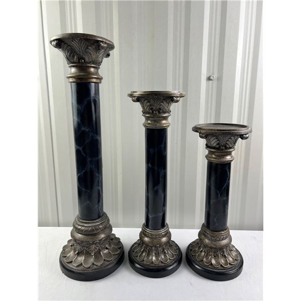 Vintage Pillar Candle Holders