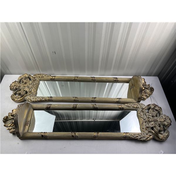 Vintage Mirrors with Bottom Shelf attached