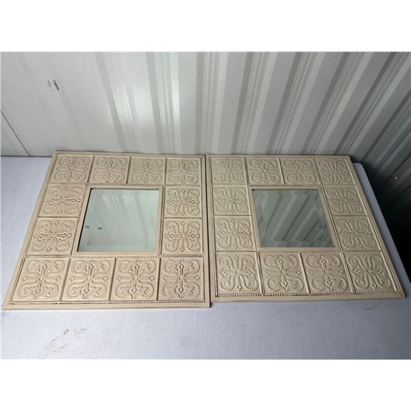 Vintage Tiled Metal Mirrors