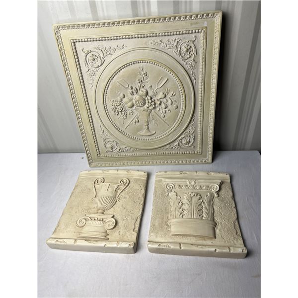 Vintage Stone Wall Plaques