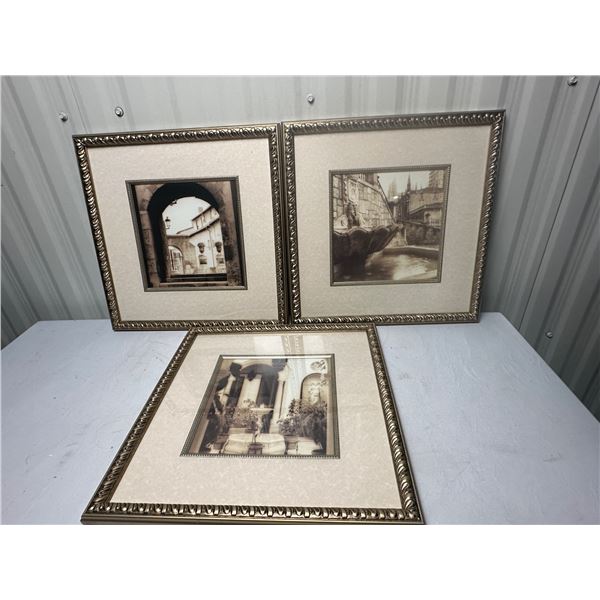 Vintage Wooded Framed Wall Art