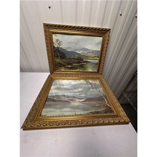 Vintage Wooded Framed Wall Art
