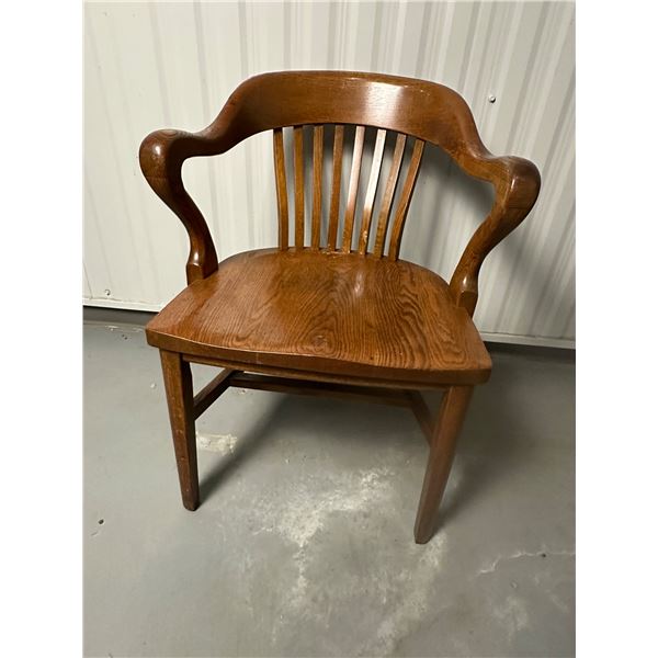 Vintage Solid Oak Office Chair