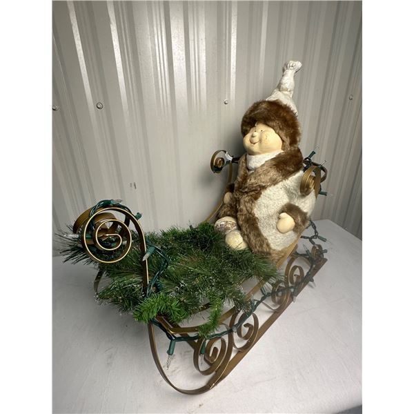 Christmas Sleigh with Child