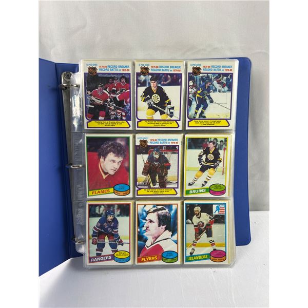 Binder of 80-81' O-Pee-Chee Hockey Cards