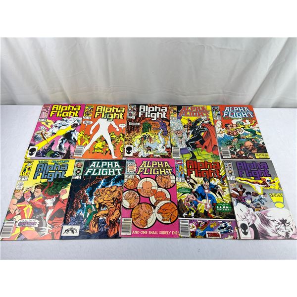 Marvel 'Alpha Flight" Comic Books
