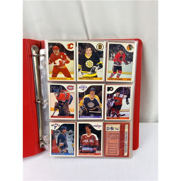 Binder of 85-86' O-Pee-Chee Hockey Cards