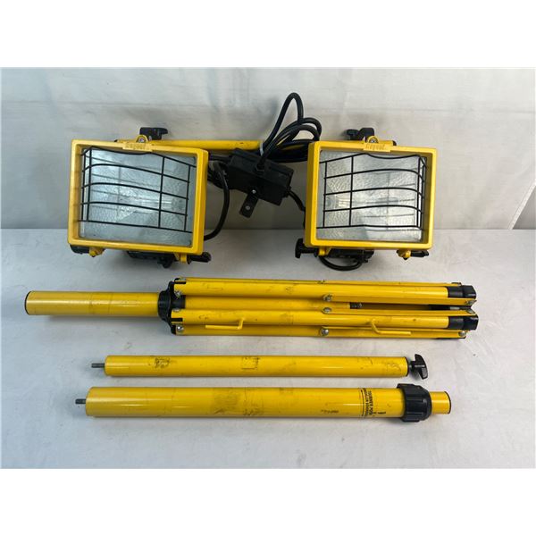 Dual Halogen Work Light with Stand
