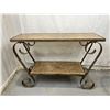 Image 1 : 2 Shelf Glass Metal table 14"x44"x30"High