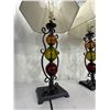 Image 2 : 2 Glass / Metal Lamps 31" high