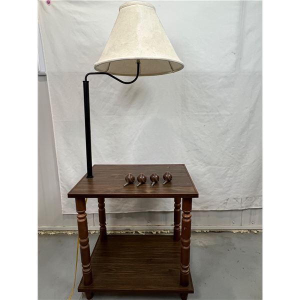 Vintage Table with Lamp 21"x16"x24" high