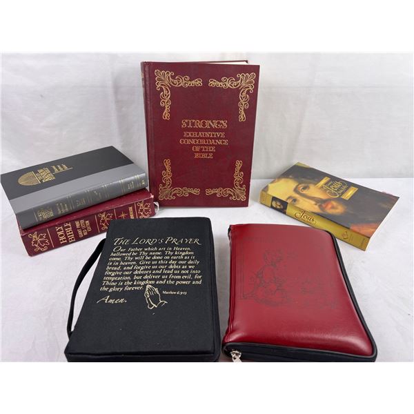 5 Bibles & Hard Cover Strongs
