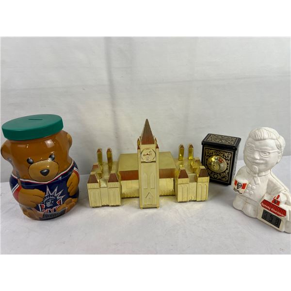 Piggy Banks - KFC / NY Rangers (Kraft) / Loonie Bin