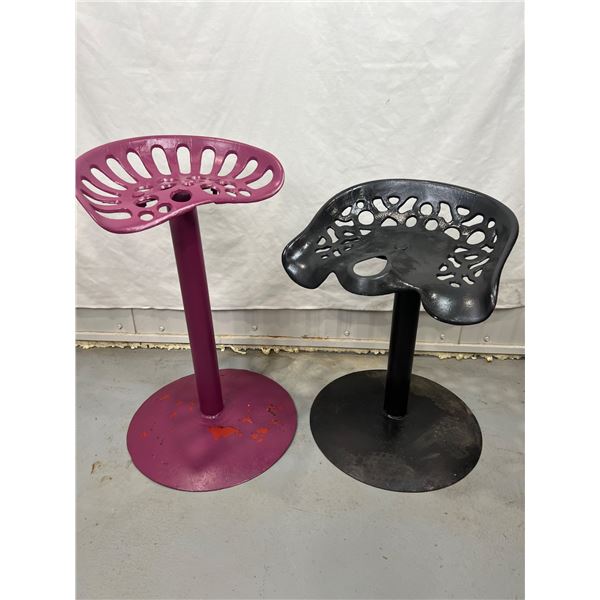 His & Hers Metal Tractor Seats