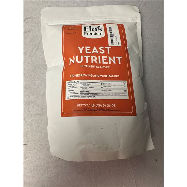 Elos yeast nutrient (New) exp Aug 01/2028size 1 lb.  Used for brewing and winemaking