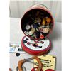 Image 2 : button and knick knack collection in tins