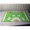 Image 1 : Star Blanket Lap quilt, yellow, green, and white.  Size 34" square