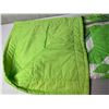 Image 2 : Star Blanket Lap quilt, yellow, green, and white.  Size 34" square